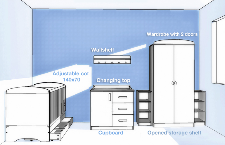 Csinos és praktikus gyerekszoba berendezés