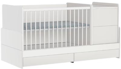 Faktum ALDA Jégfehér kombi babaágy, kiságy