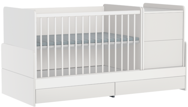 Faktum ALDA Jégfehér kombi babaágy, kiságy