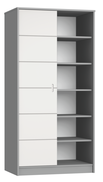 Alda Selyemszürke 2 osztású szekrény