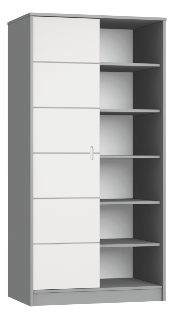 Alda Selyemszürke 2 osztású szekrény