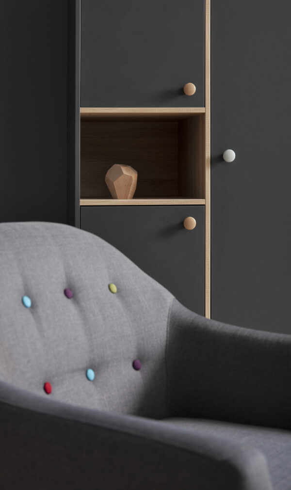 Colette Antracit 3 osztású szekrény - Image 2