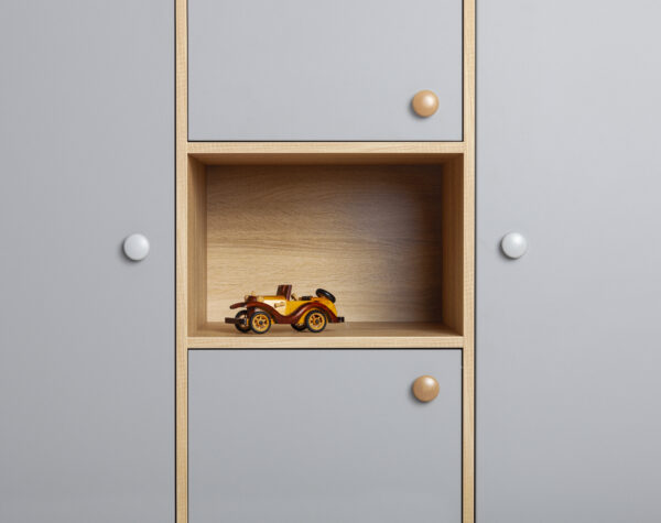 Colette Szürke 3 osztású szekrény - Image 2