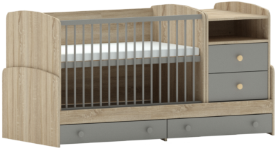 Colette szürke kombi babaágy