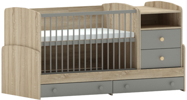 Colette szürke kombi babaágy