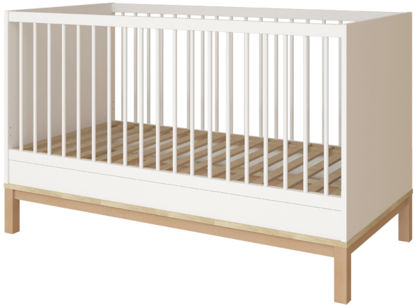 LOOP - White & Oak - 140x70 átalakítható babaágy