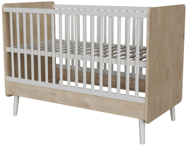 Peak Natural Oak & White Átalakítható 140-es babaágy