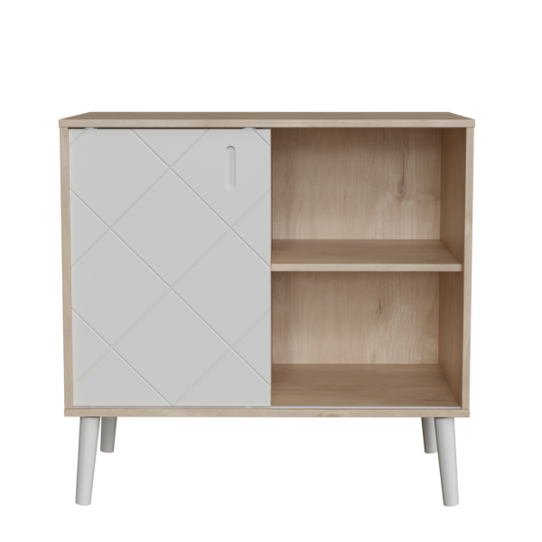 Peak Natural Oak & White Komód - Image 2