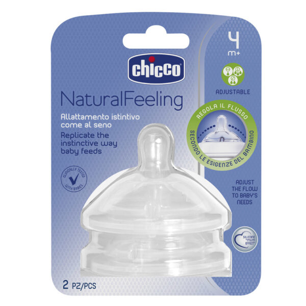 Chicco Natural Feeling etetőcumi 4hó+ 2 db