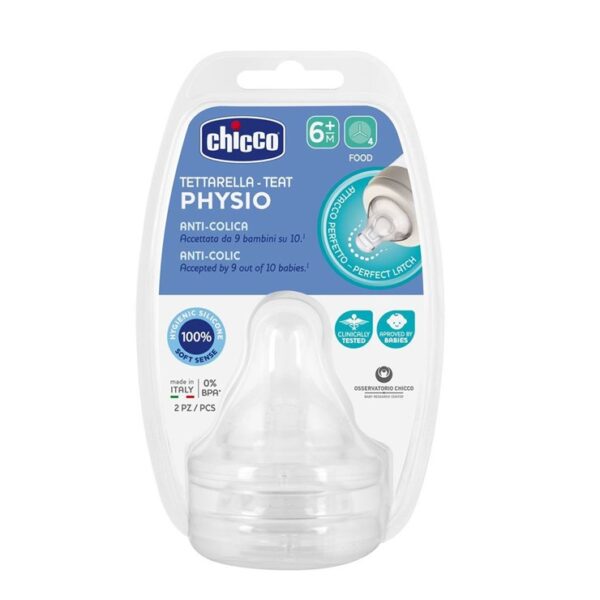 Chicco Perfect5/Well-being  közepes folyású physio szilikon etetőcumi 2m+ 2 db - Image 3