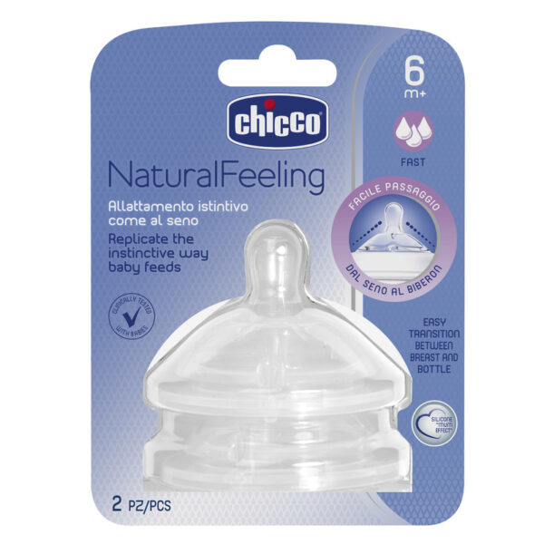 Chicco NaturalFeeling etetőcumi 6hó+ 2 db