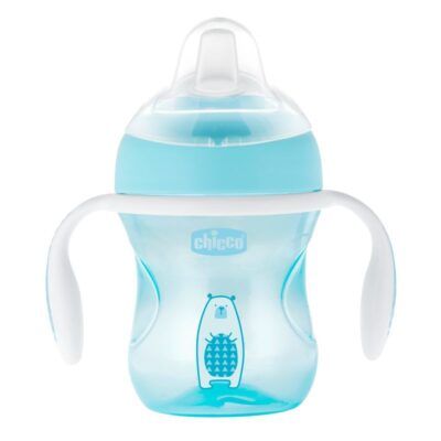 Chicco Transition Cup leszoktató itatópohár 200 ml Világos kék