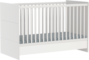 Faktum kiságy, ALDA Jégfehér átalakítható babaágy rágásvédővel 140x70