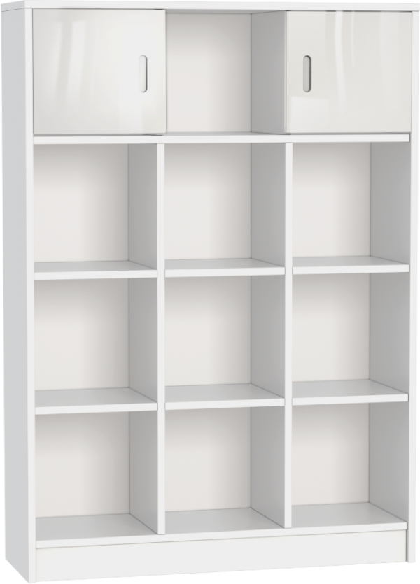 Faktum ALDA Jégfehér széles nyitott tároló polc, szekrény