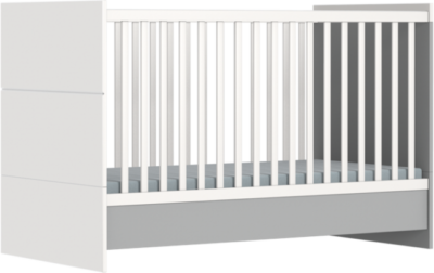Faktum ALDA Selyemszürke kiságy, átalakítható babaágy 140x70