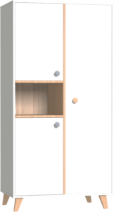 Colette Fehér 2 osztású szekrény