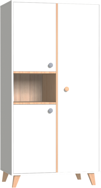 Colette Fehér 2 osztású szekrény