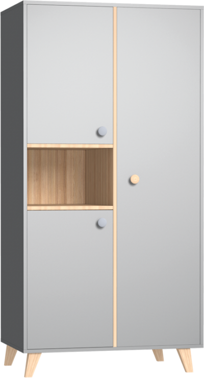 Colette Szürke 2 osztású szekrény