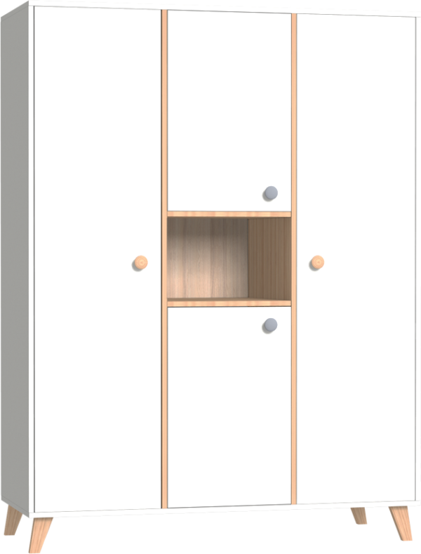 Colette Fehér 3 osztású szekrény