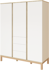 Loop White & Oak 3 osztású szekrény