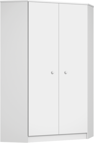Mia White Corner Wardrobe