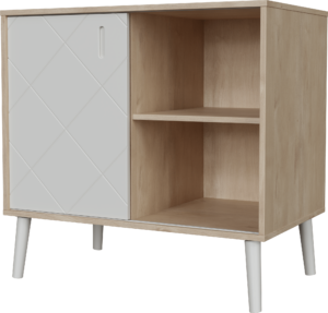 Peak Natural Oak & White Komód