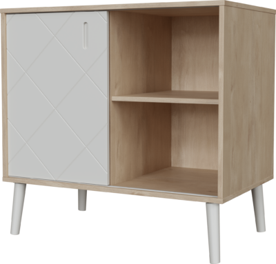 Peak Natural Oak & White Komód