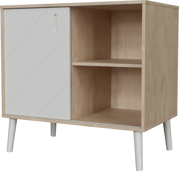 Peak Natural Oak & White Komód