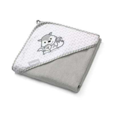 BabyOno fürdőlepedő kapucnis 100x100cm bambusz Róka