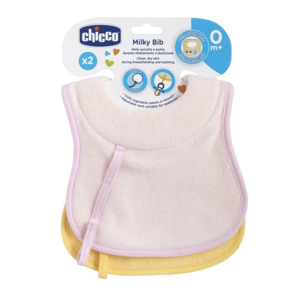 Milky Bib szivacsbetétes frottír előke Lányos