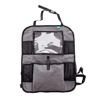 Zopa autós rendező üléstámlára, tablet zsebbel - Szürke