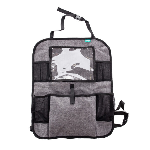 Zopa autós rendező üléstámlára, tablet zsebbel - Szürke