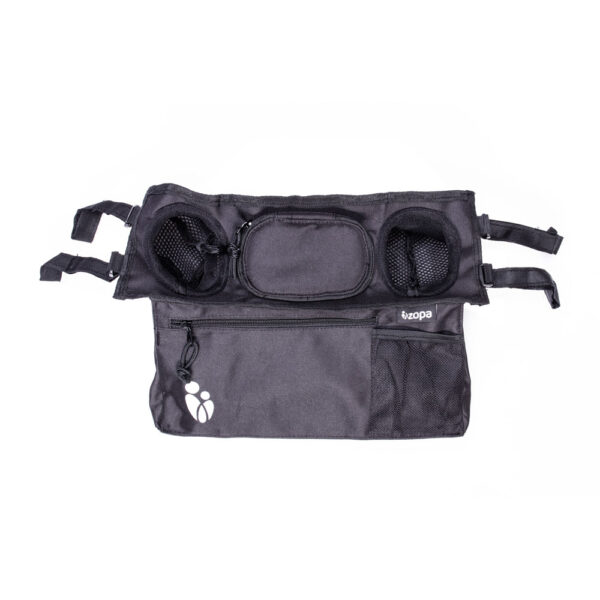 Zopa rendező táska babakocsira két italtartóval - Fekete