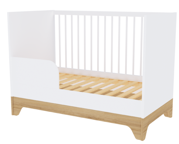 Lumina White 120x60 kiságy leesésgátló jobbról