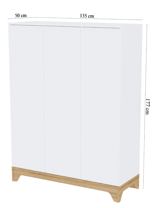 Lumina White 3 osztású szekrény - Image 4