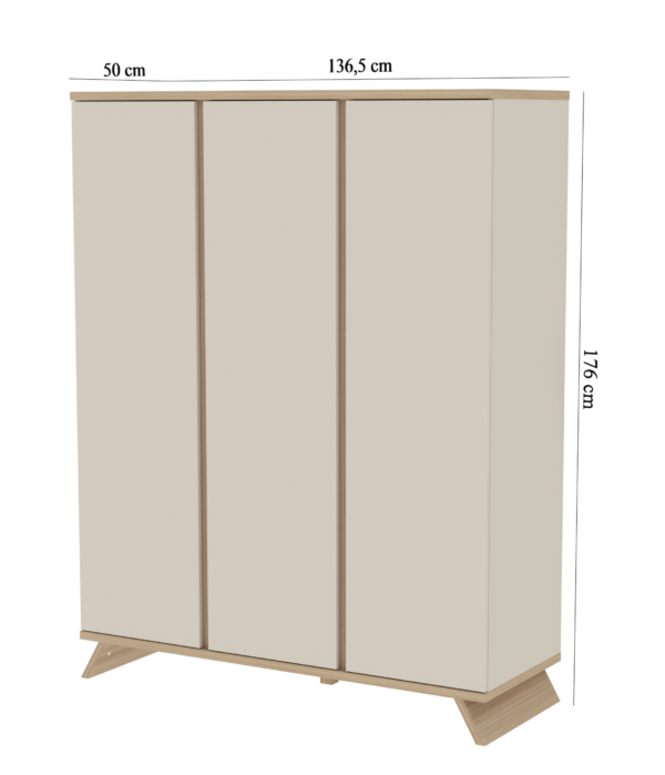 Sienna Cashmere 3 osztású szekrény - Image 3