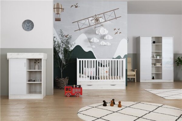 Tone White-Grey 3 osztású szekrény - Image 4