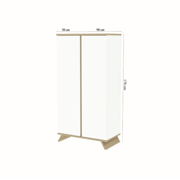 Sienna White 2 osztású szekrény - Image 3