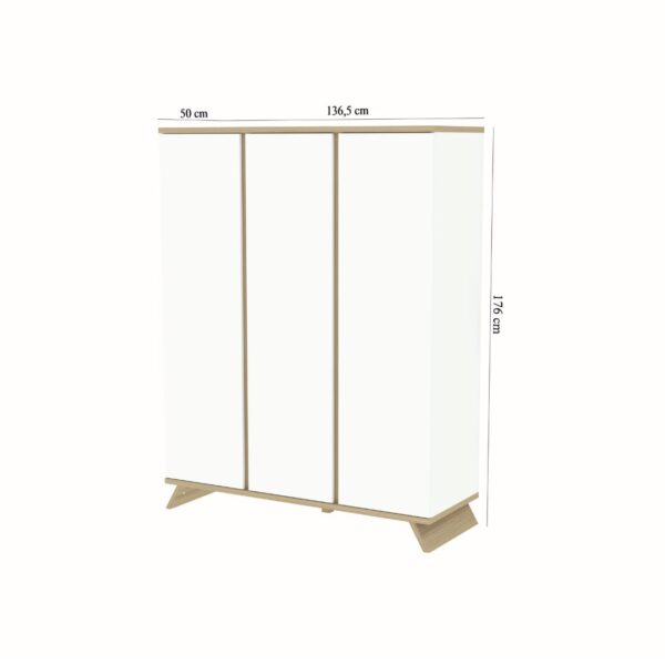 Sienna White 3 osztású szekrény - Image 3