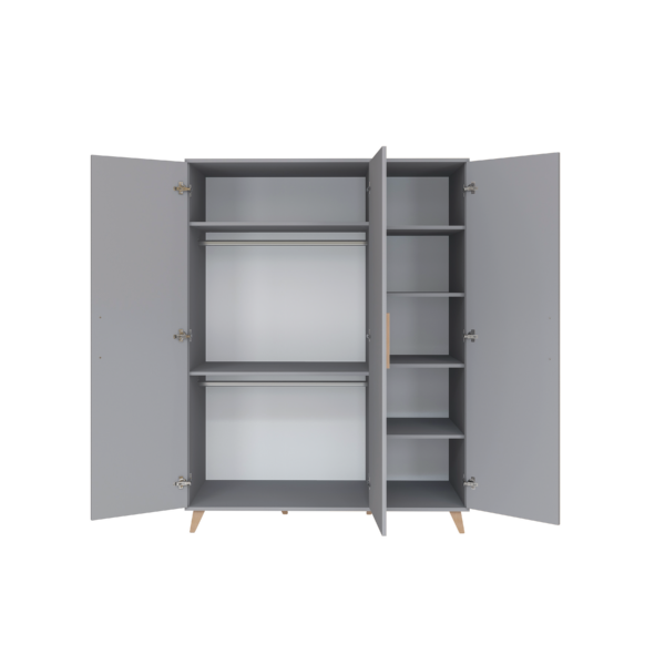 Flip Grey 3 osztású szekrény - Image 2